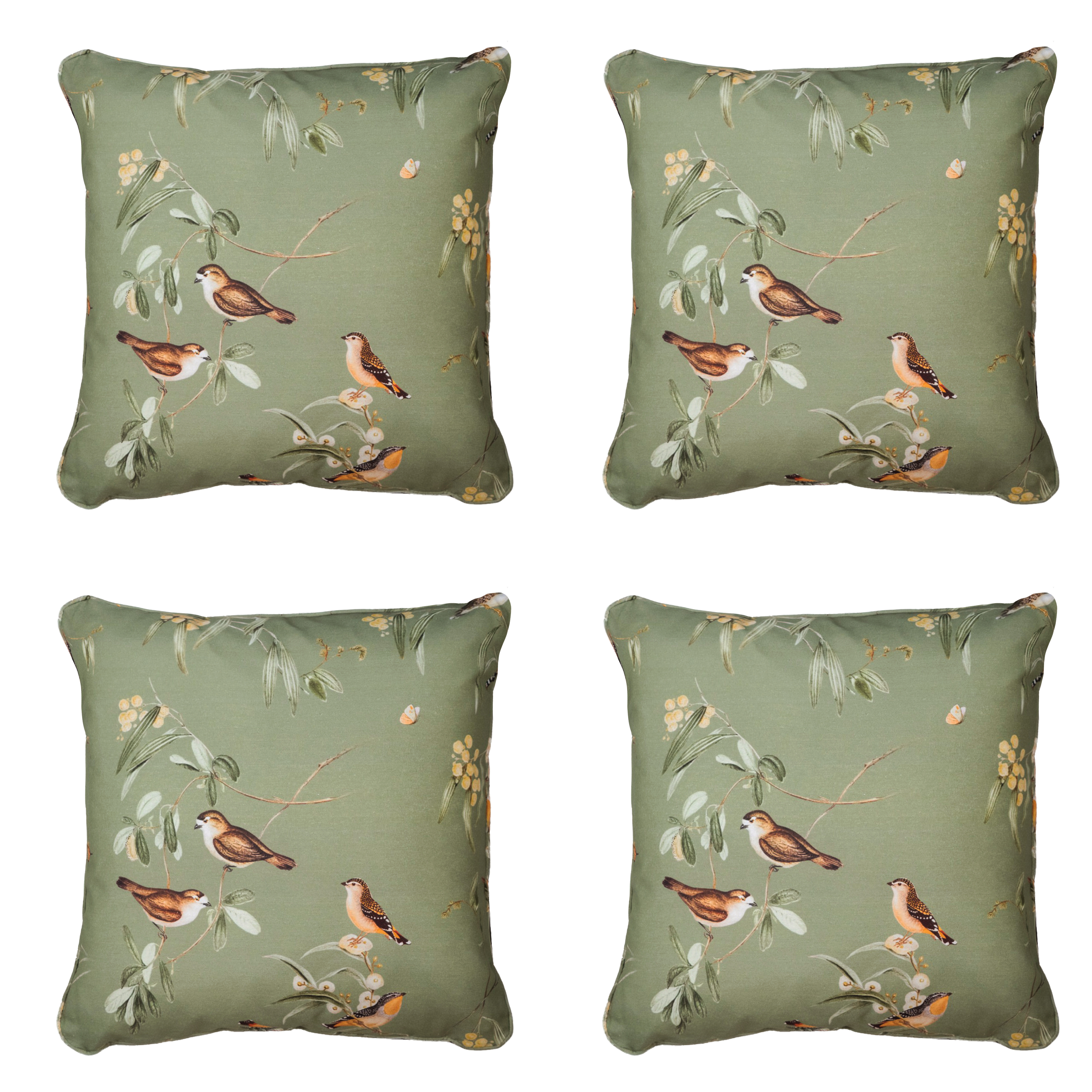 Madison sierkussen Aria - groen - 50x50x10cm - set van 4
