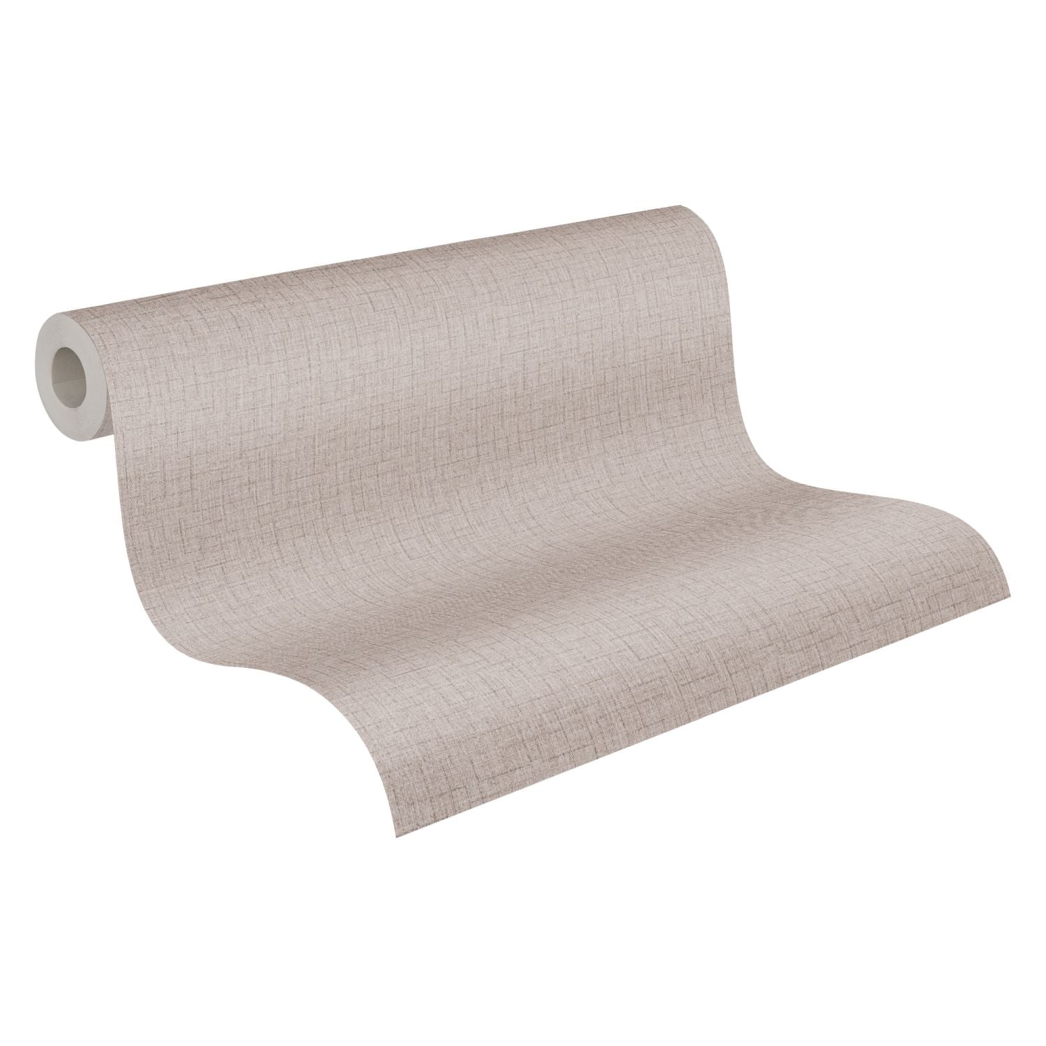 Livingwalls behang linnenstructuur licht taupe - 53 cm x 10.05 m - AS-379531