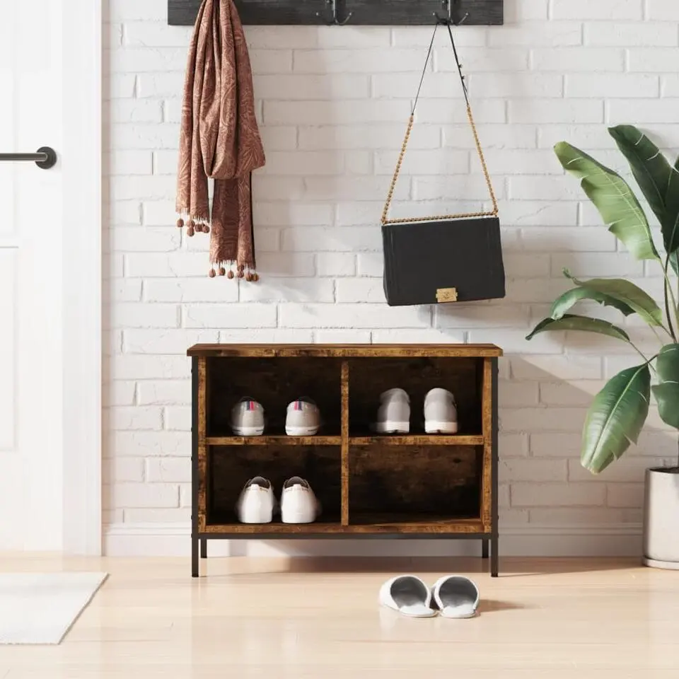 vidaXL - Schoenenkast - Bruin - Bewerkt hout