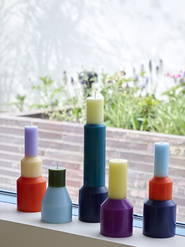 Bougie pillar haute fuchsia s - hay violet