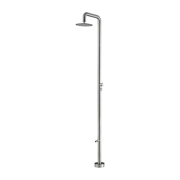 Douche de piscine en acier 316 resistante avec robinet monoforo a 2 voies