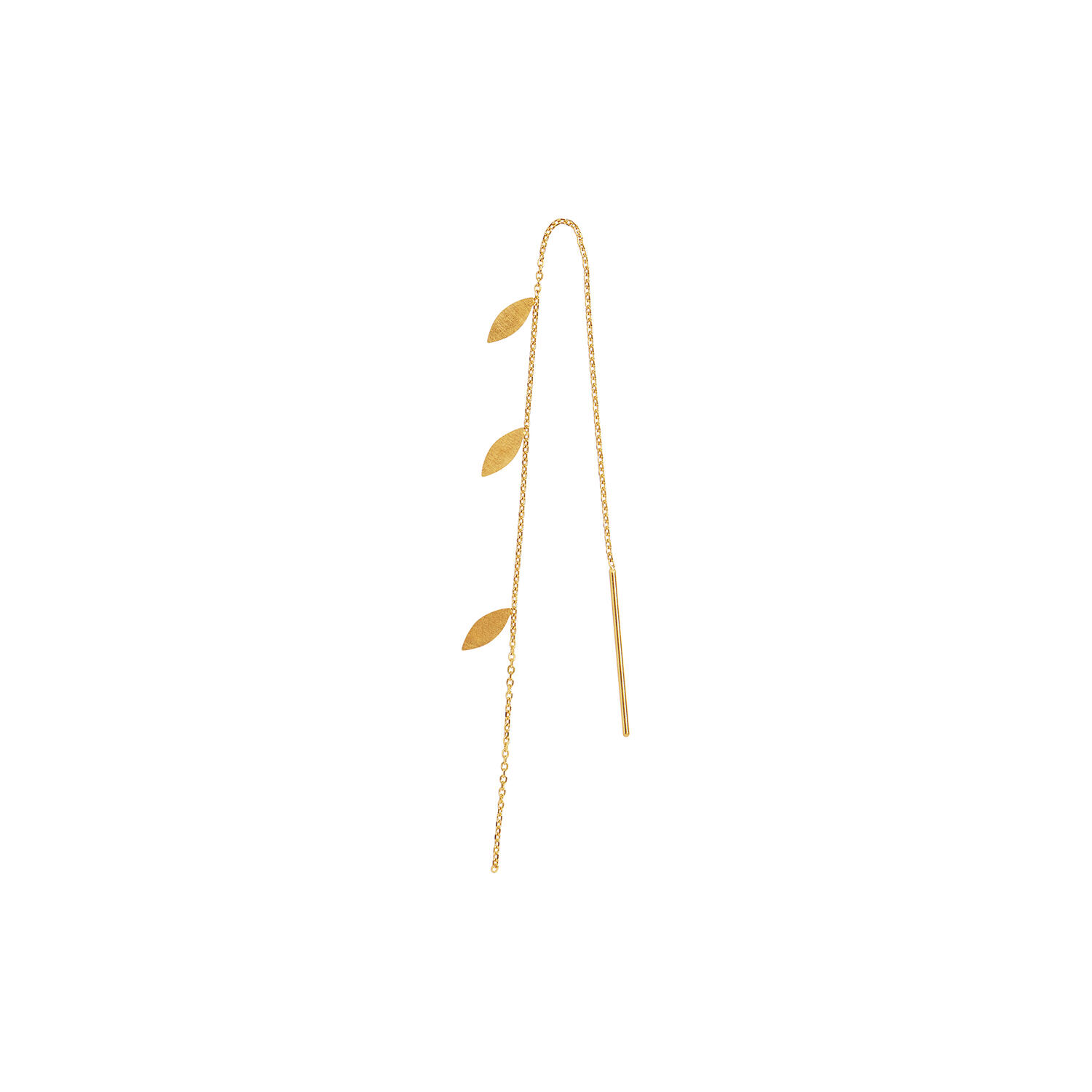 Three Leaves Earring Single, gold