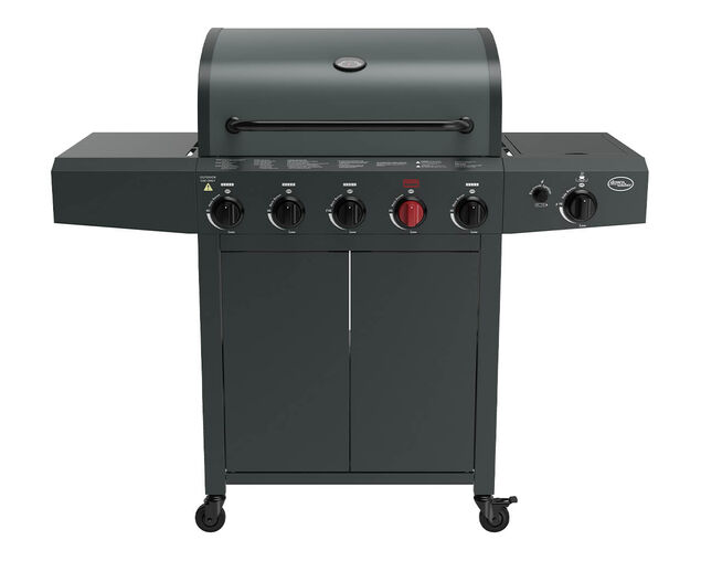 Downunder 5 Burner BBQ With Side Burner & Pro Sear Zone - Matt Grey