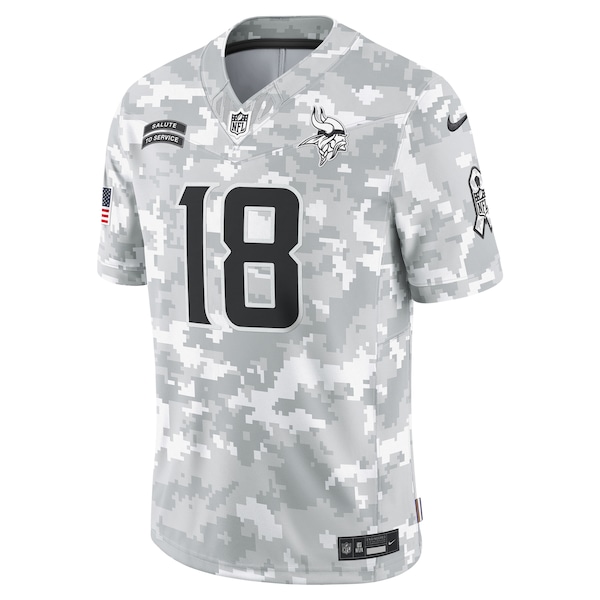 Justin Jefferson Minnesota Vikings Nike 2024 Salute to Service Limited Jersey - Arctic Camo