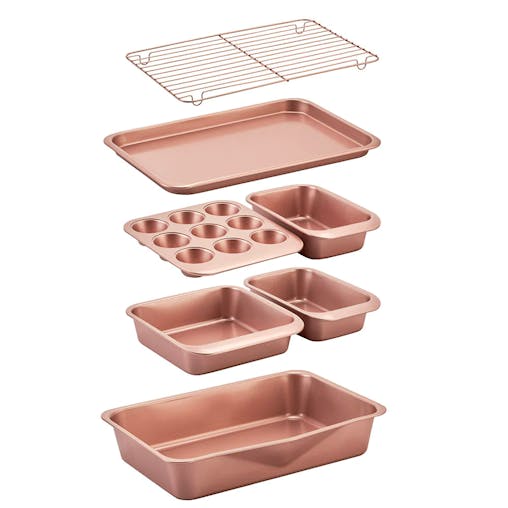 Wiltshire Rose Gold Smart Stack 7 Piece Bakeware Pack 7pc