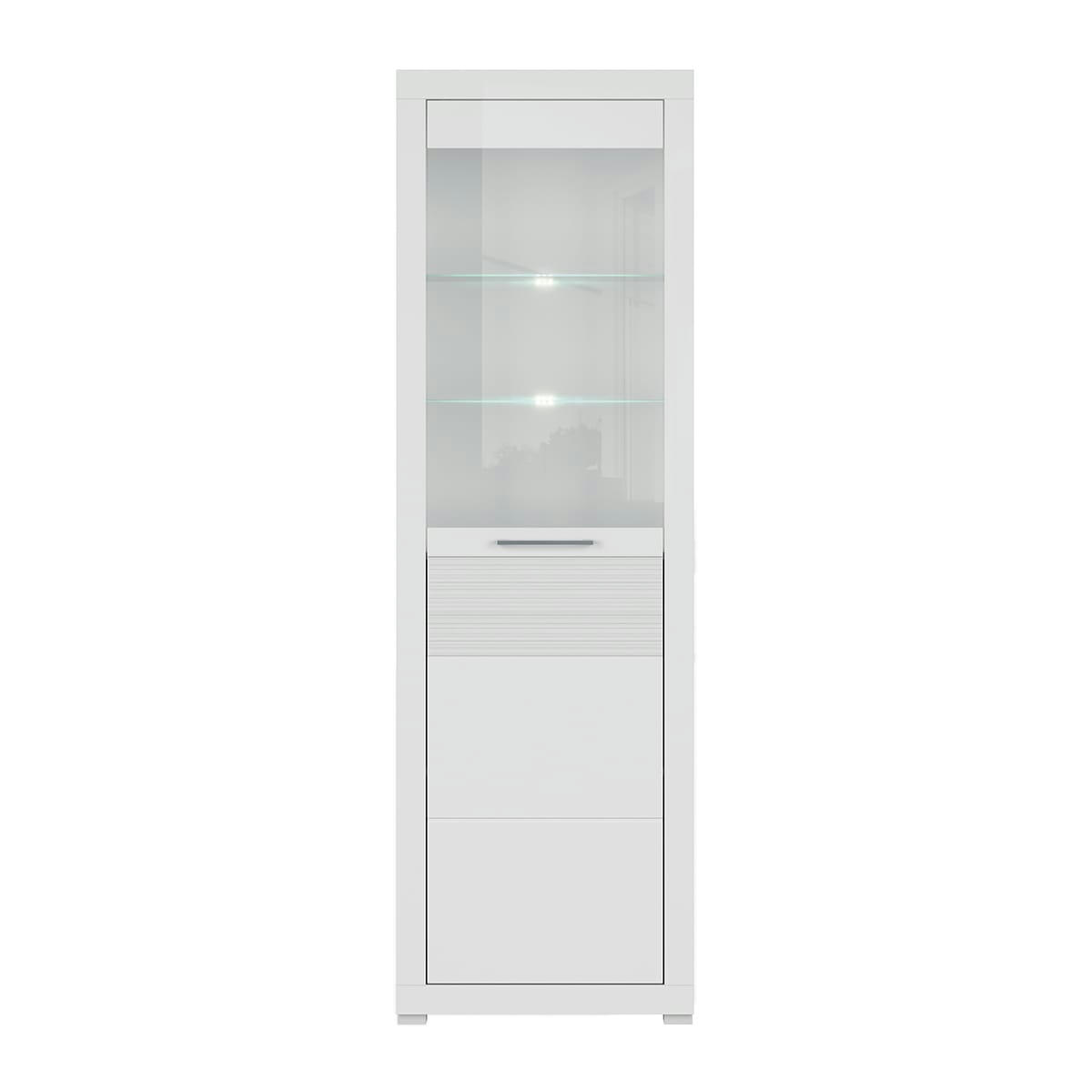 - Vitrine 1 porte blanc laqué
