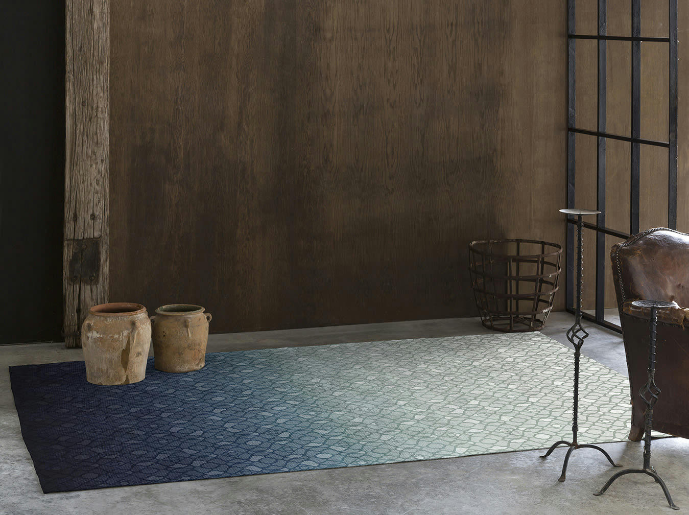 BERLIN - Tapis décoratif en coton en impression digital gris 160x230 cm