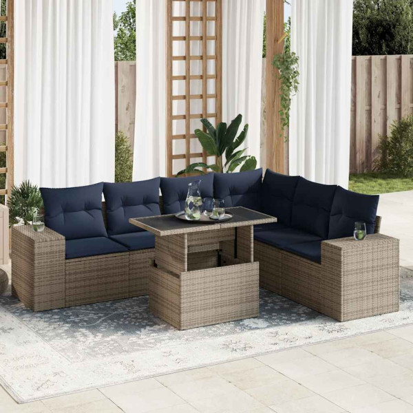 Zestaw Mebli Ogrodowych Stół Rattan Poduszki Do Ogrodu Na Taras Na Patio