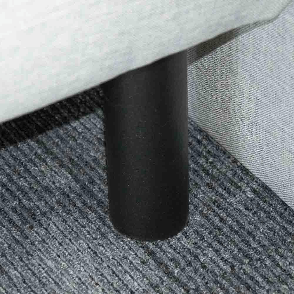 ACCESSOIRES - Pied de lit cylindrique en métal Noir Hauteur 16 (vendu à l'unité)