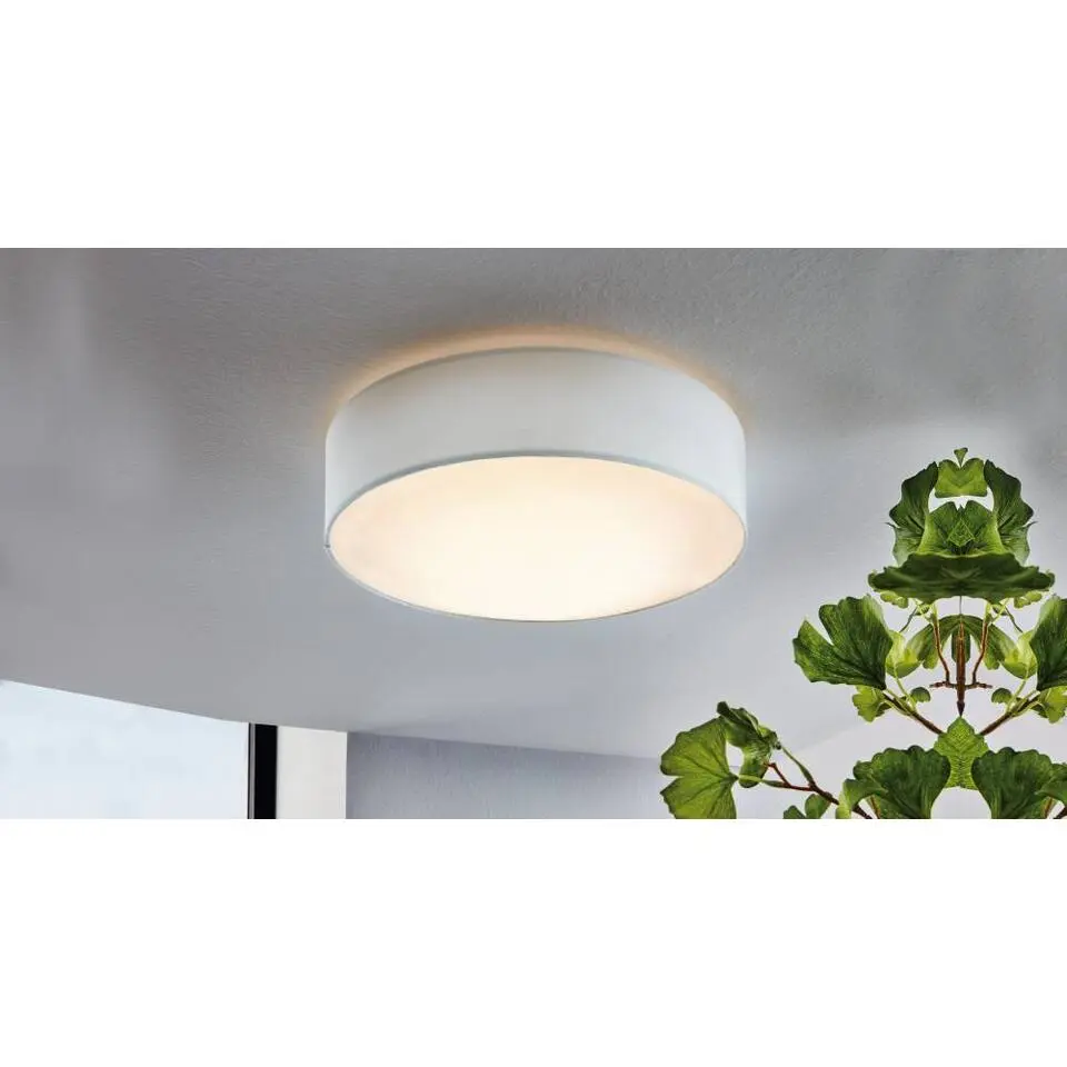 EGLO Revilla 1 Plafonni&egrave;re - E27 - Textiel - Wit