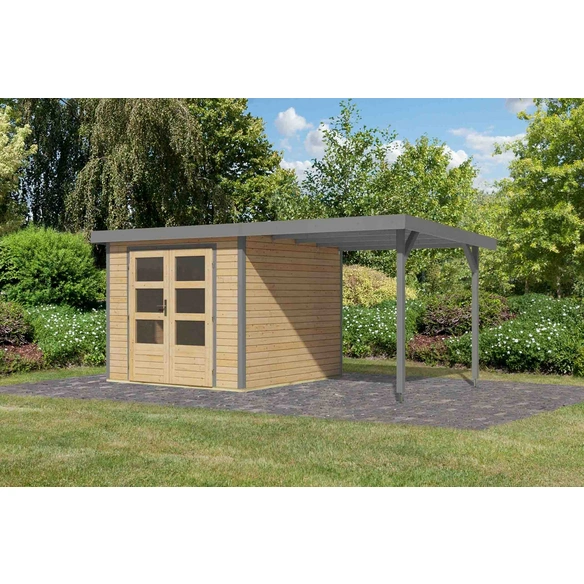 Gartenhaus »Osterby 3,5 A«, BxHxT: 482,5 x 209 x 242 cm (Außenmaße inkl. Dachüberstand), Wandstärke 19 mm