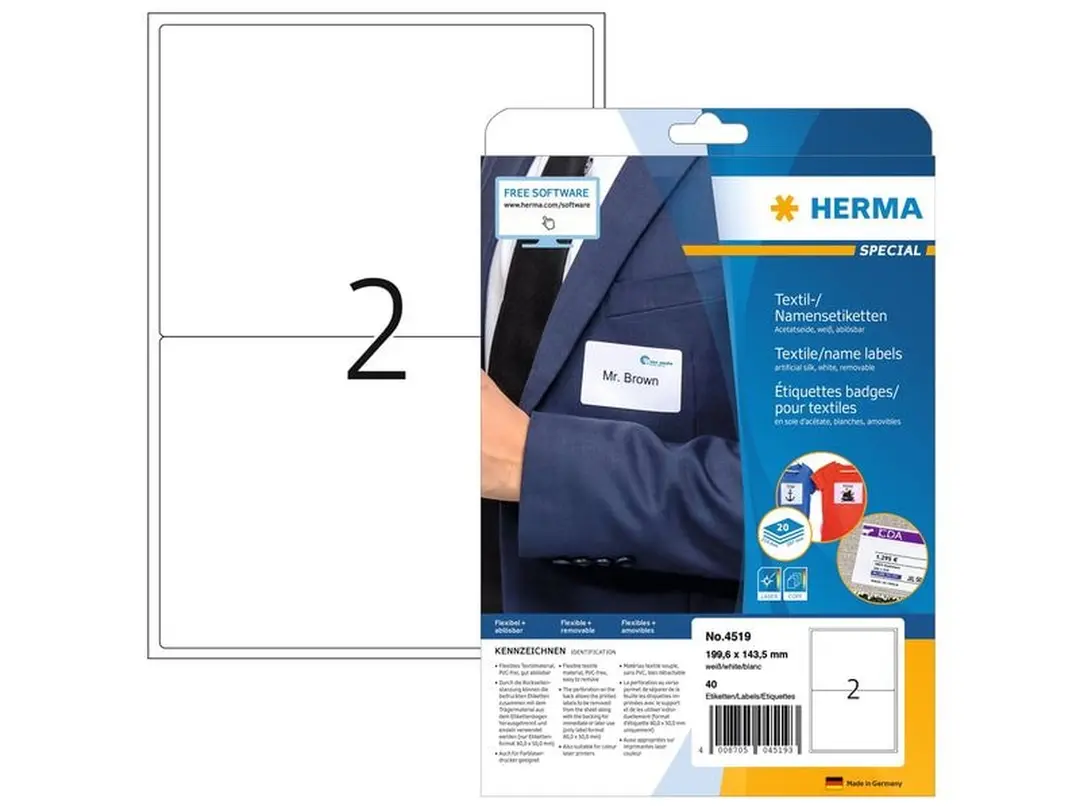 Etiketten 40er-Set Herma