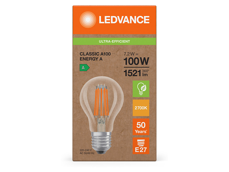 Żarówka LED Bańka E27 7,2W z ciepłą barwą światła