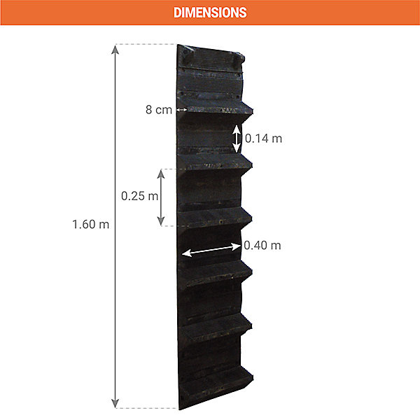 10 échelles de toit souple 1.60 x 0.40m - 320501/10