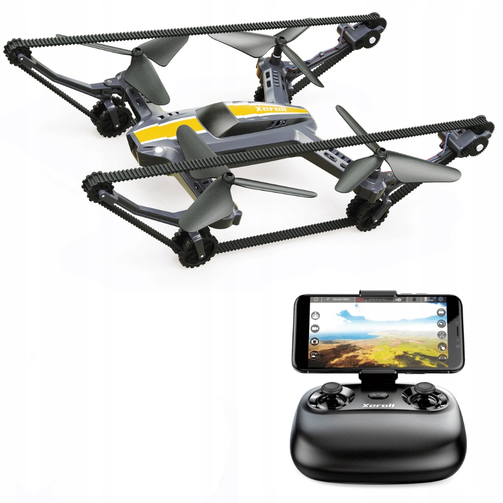 DRON CZOŁG 2w1 X-TANKCOPTER XERALL LATA JEŹDZI KAMERA FPV WiFi 720p HD RTF