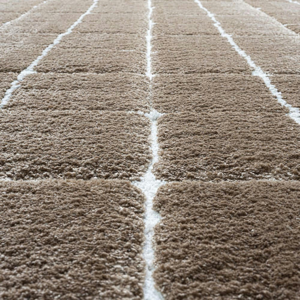 BYRON V - Tapis contemporain ovale brun 160x230 cm