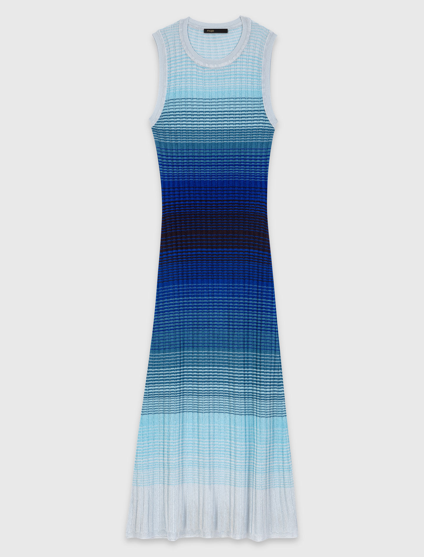 Robe longue en maille degradé