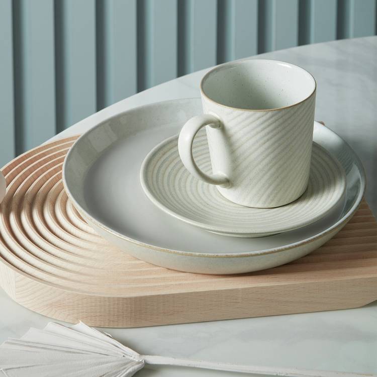 Denby Impression Set of 2 Stoneware Mugs - Cream