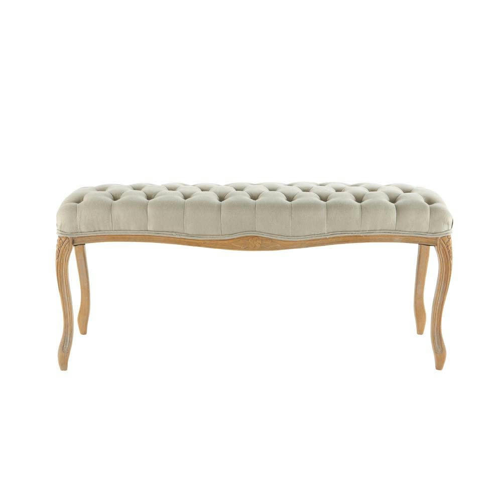 Barocco - Bout de lit capitonné en chêne L 114 cm