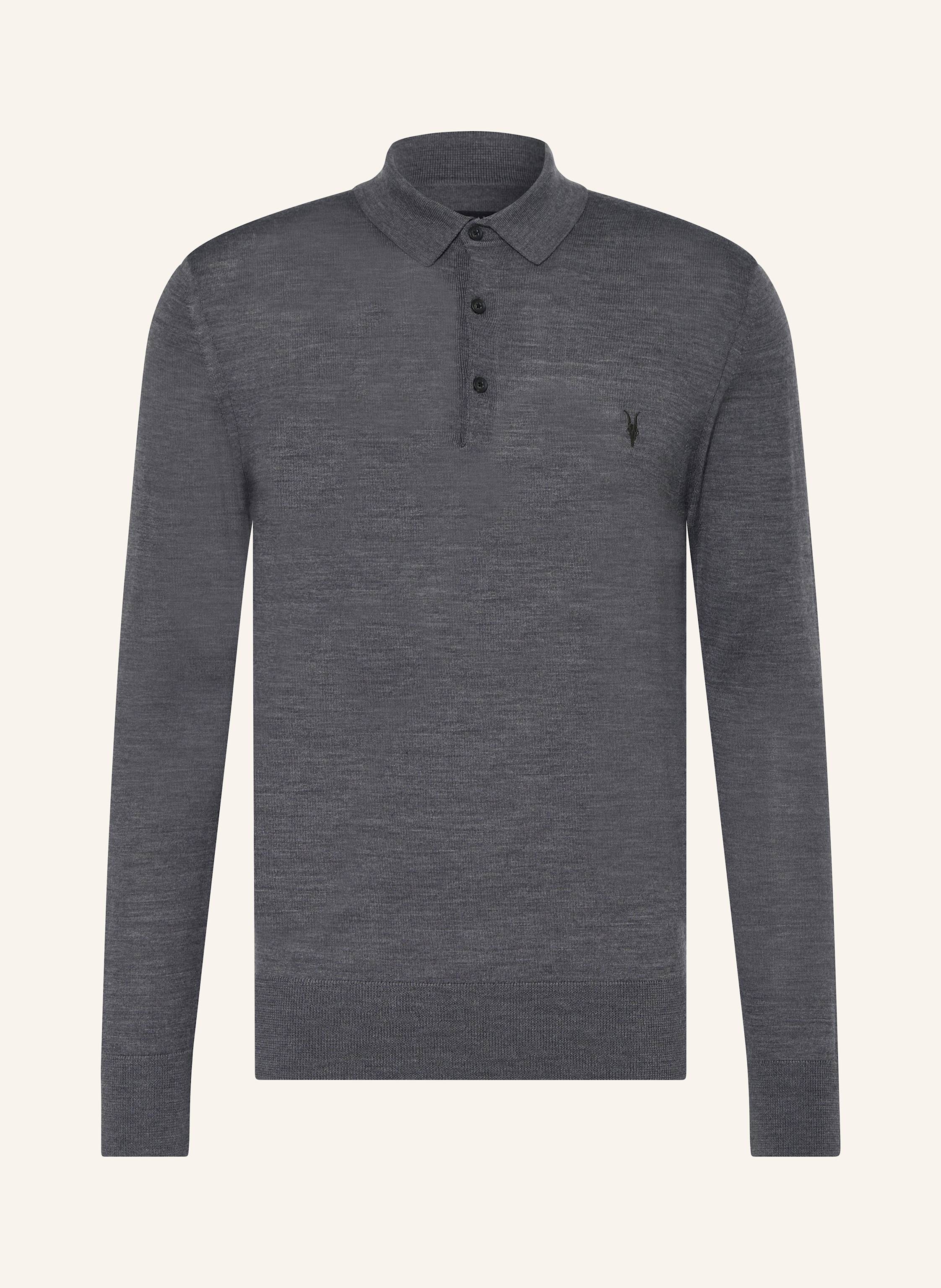 ALLSAINTS Strick-Poloshirt MODE aus Merinowolle