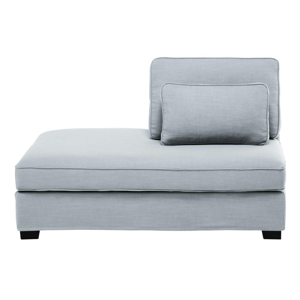 Milano - Méridienne gauche pour canapé modulable bleu glacier