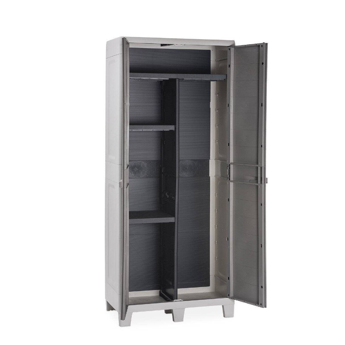 Toomax Woody's XL utility opbergkast hoog - lichtgrijs donkergrijs