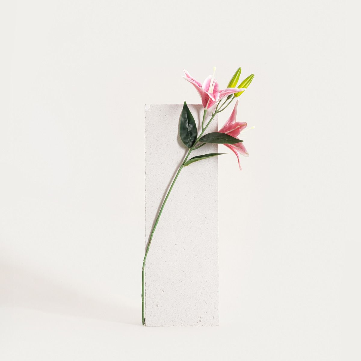 Gałązka sztuczna LILY lilia różowa 73 cm