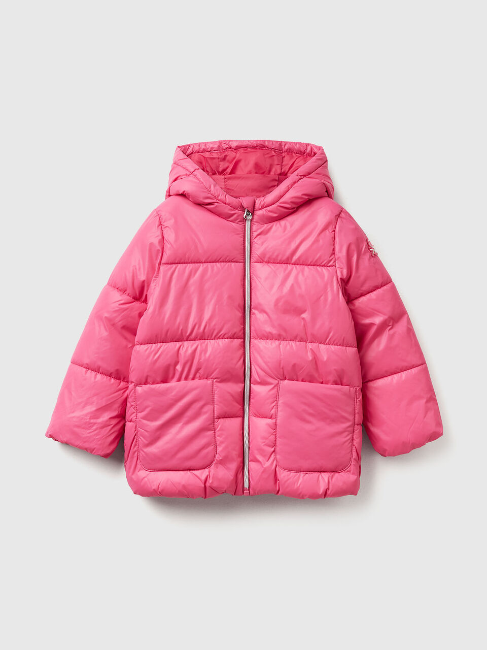 Nylon jacket with hood