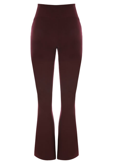 Womens Chocolate Brown Jersey Flare Leggings
