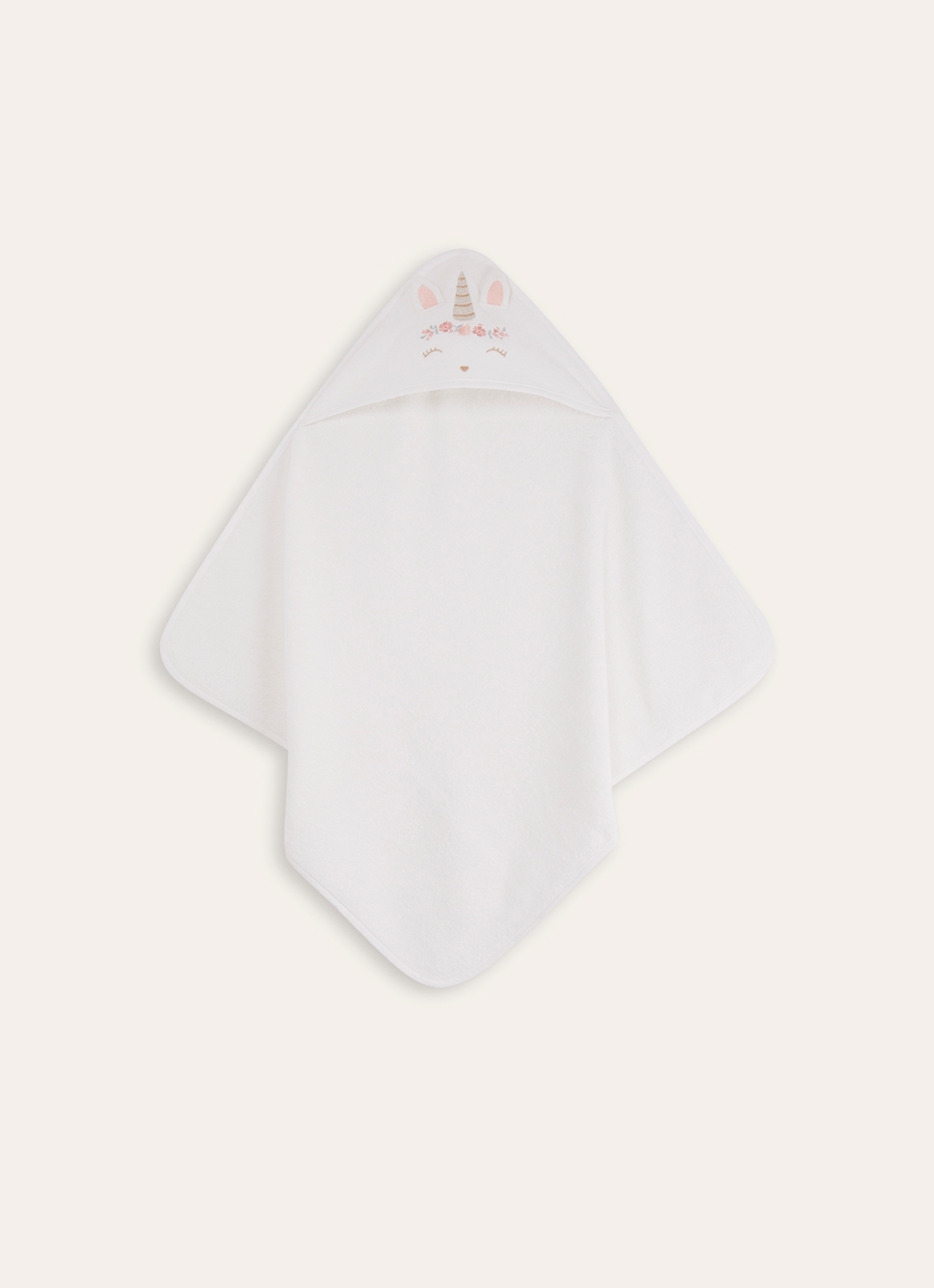SET CAPE ET GANT LICORNE BLANC