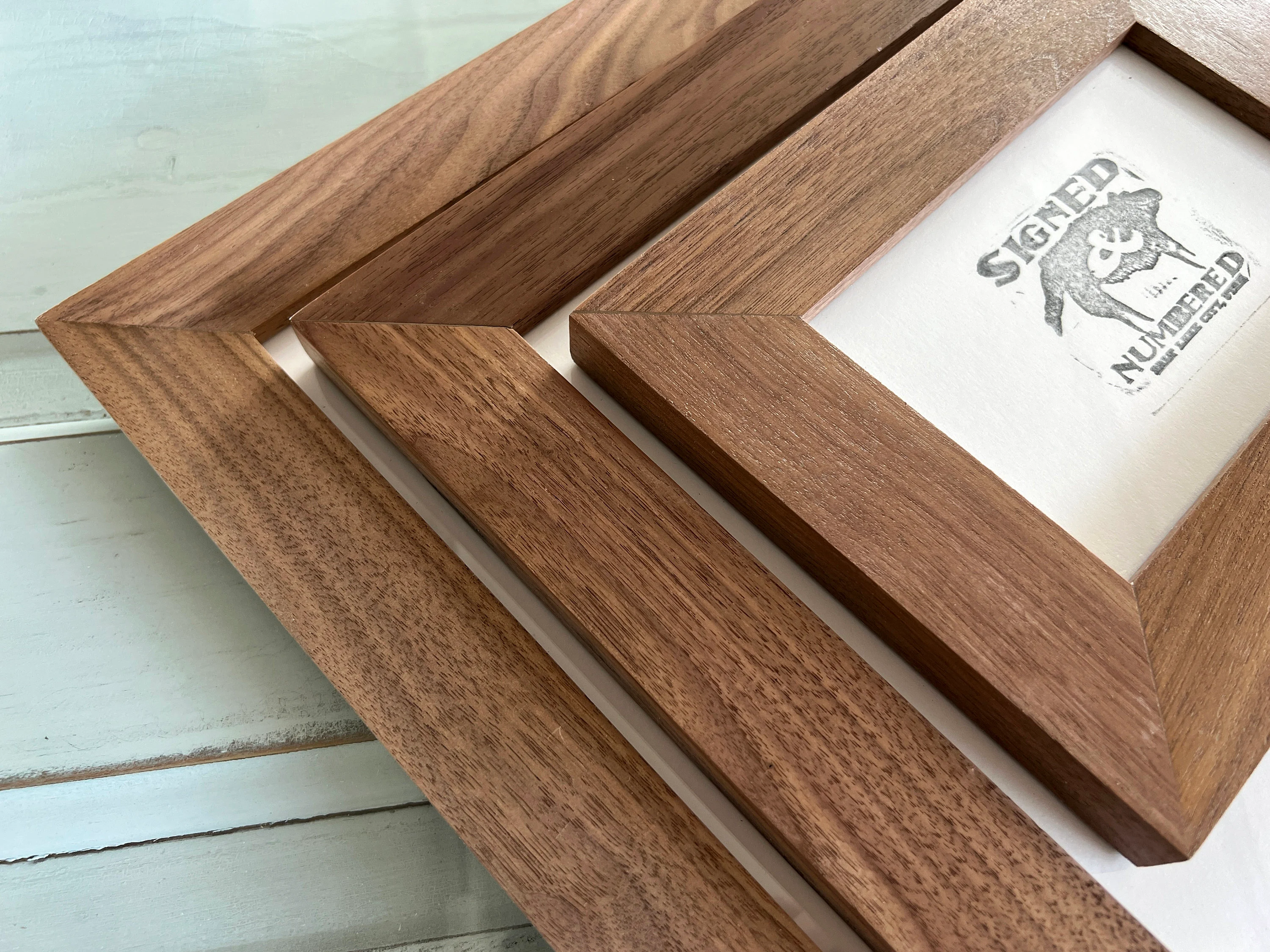 Solid Natural WALNUT Wood Picture Frame 1.5