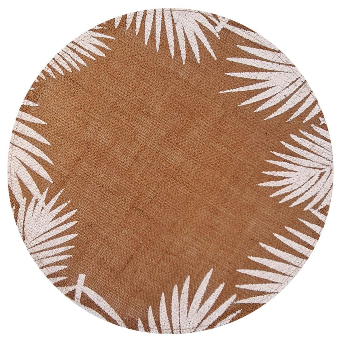 - Set de table rond tropical marron D38cm