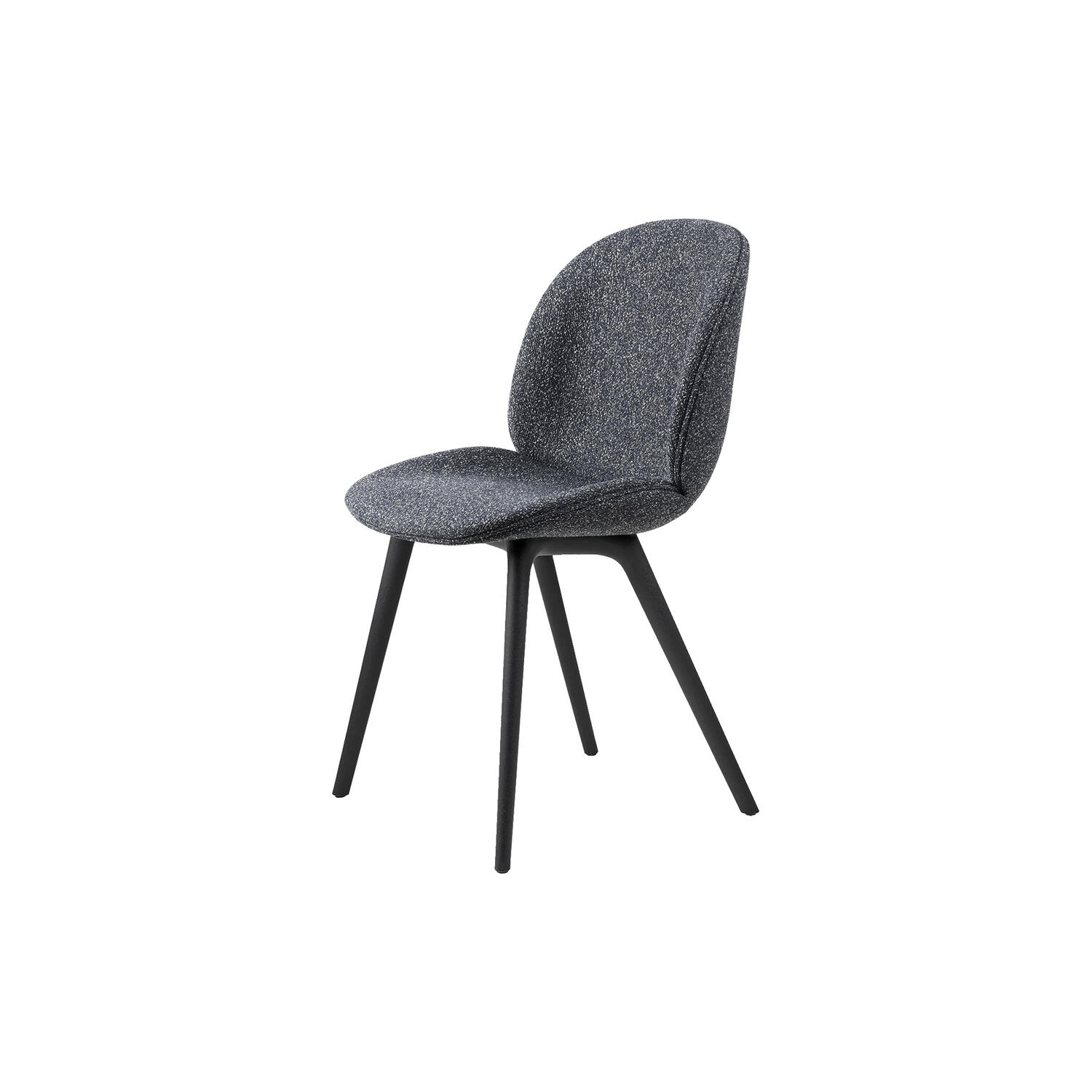 Beetle Dining Chair Fully Upholstered, Around Boucl&eacute; 023/black