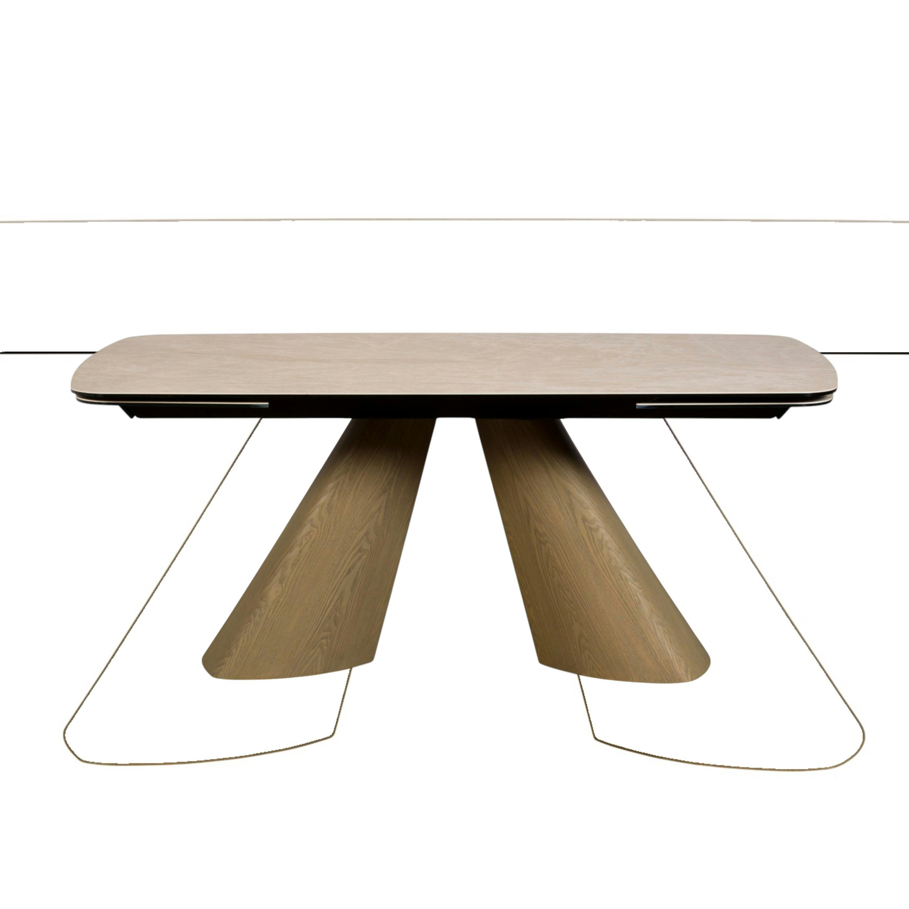 Table à manger extensible céramique & pieds design 180-260 cm CALA