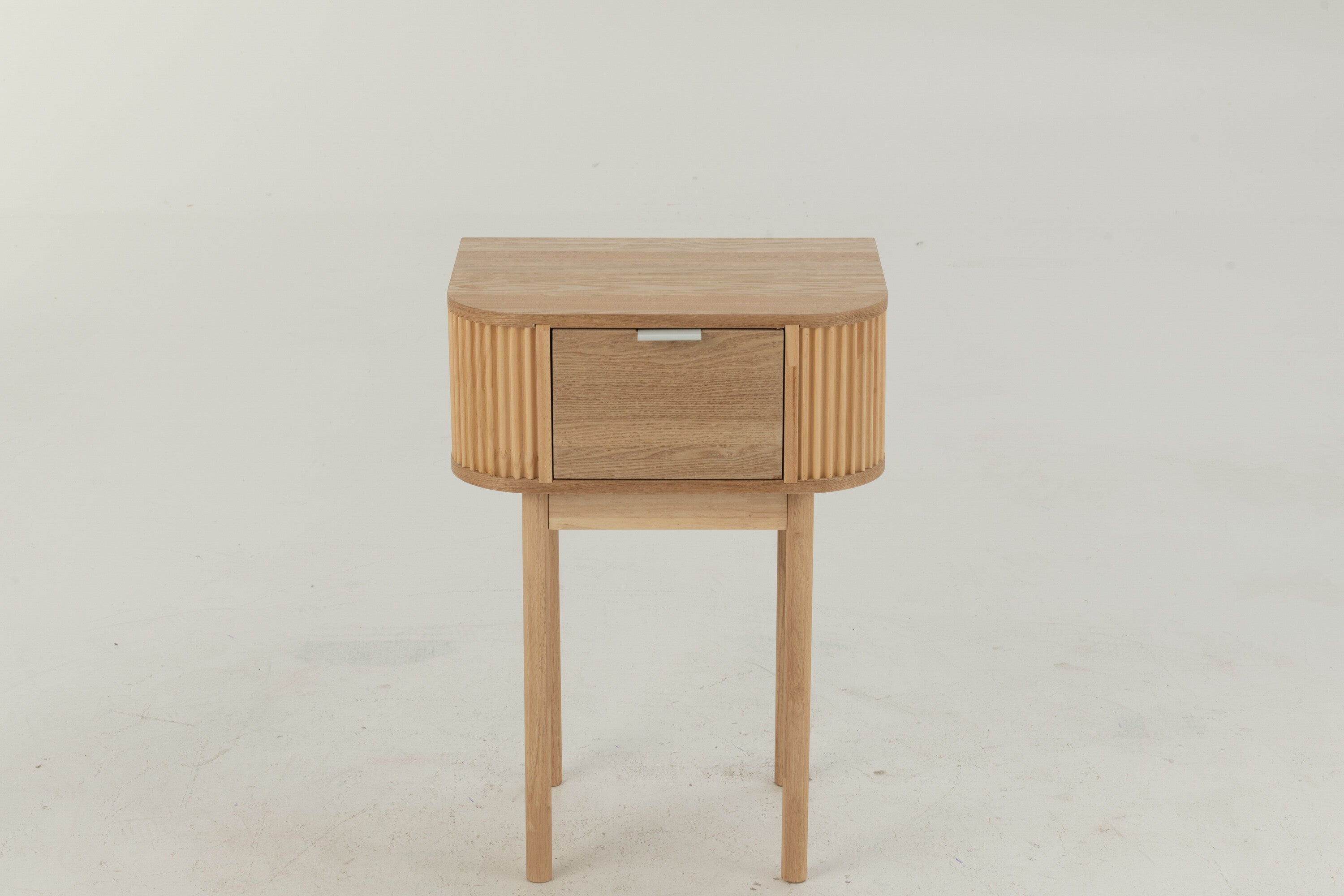 J-Line nachtkastje Rond - dennenhout - naturel