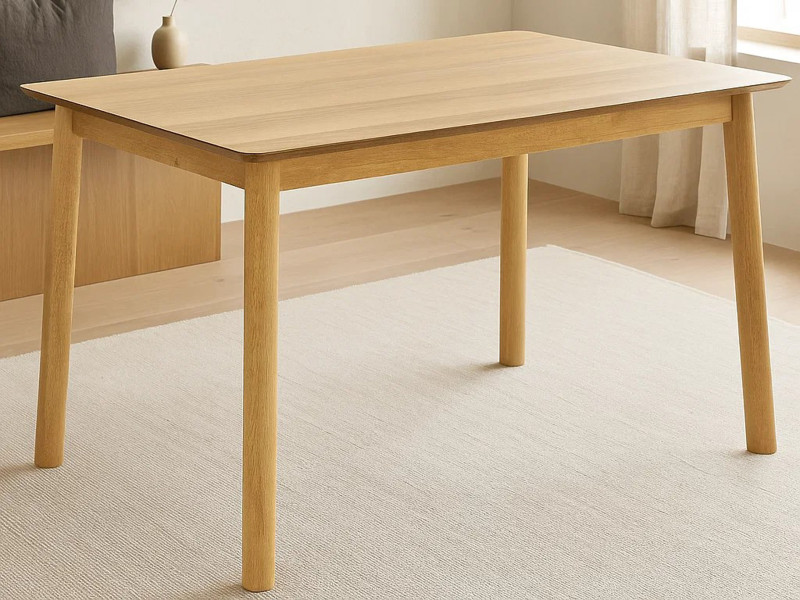 Stół Hikari 120x80 – dla 4 osób, skandynawski styl, drewno kauczukowe