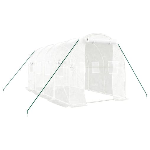 NNEVL Greenhouse with Steel Frame White 8 m&sup2; 4x2x2 m