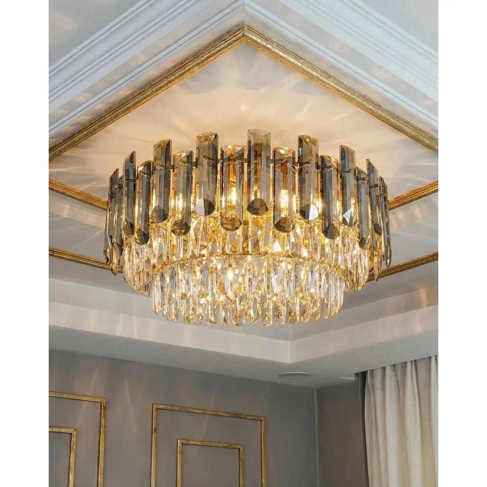 NERI - Kroonluchter - Zilver - Kristal