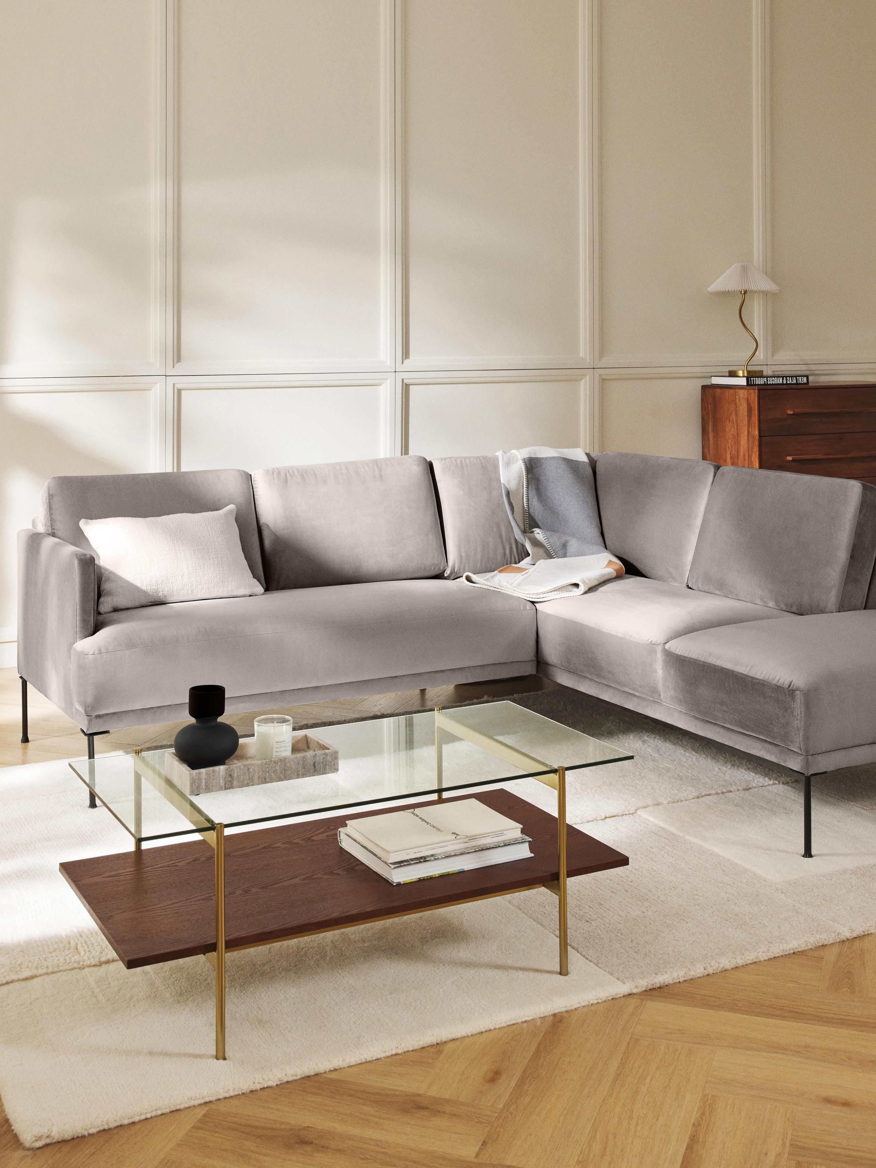 Samt-Ecksofa Fluente