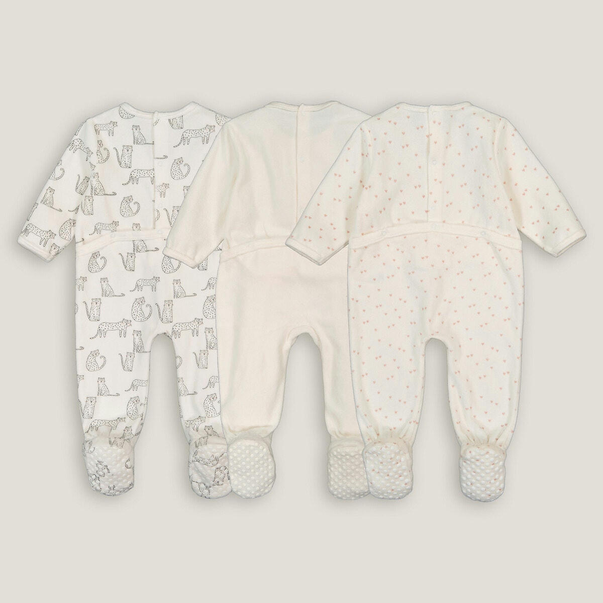 Lot de 3 pyjamas en velours