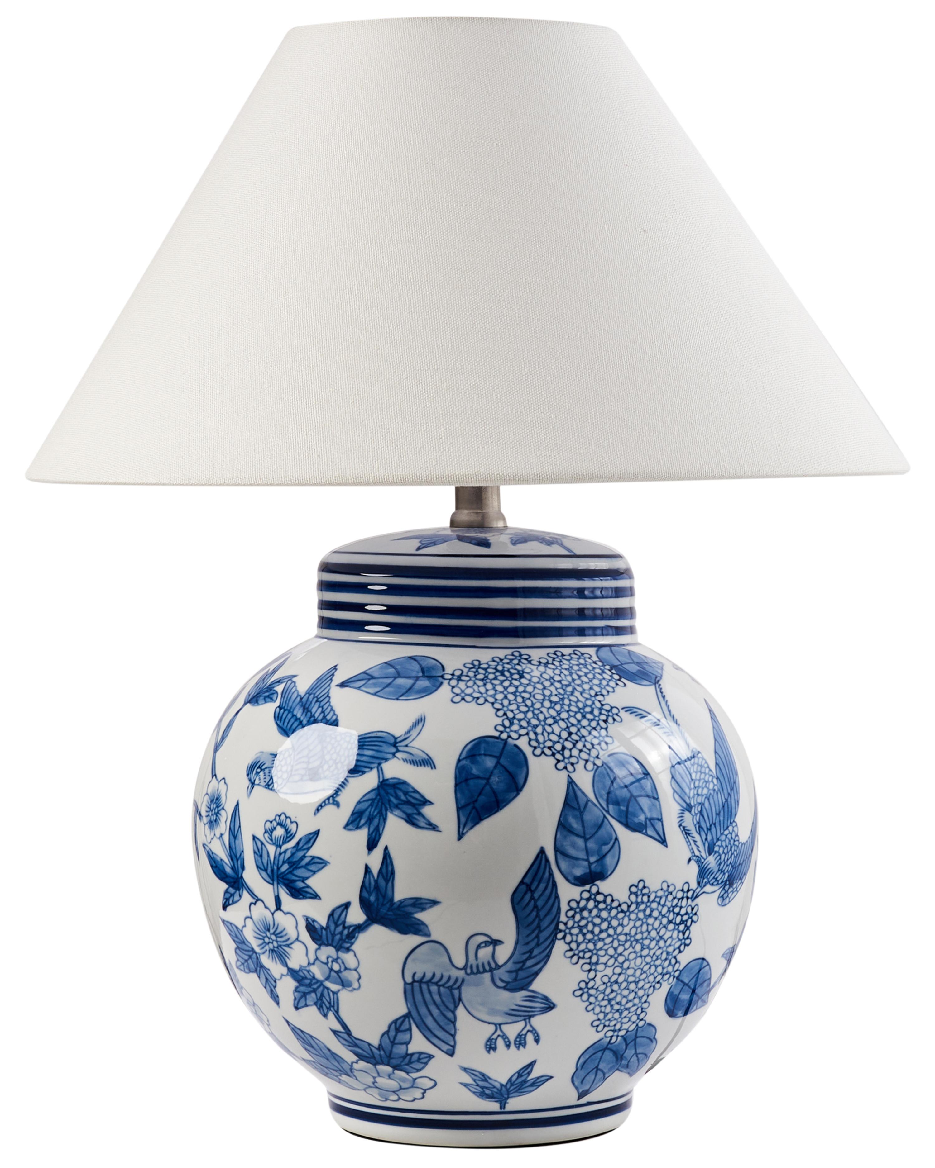 Table Lamp ARUNCA Porcelain White/ Blue