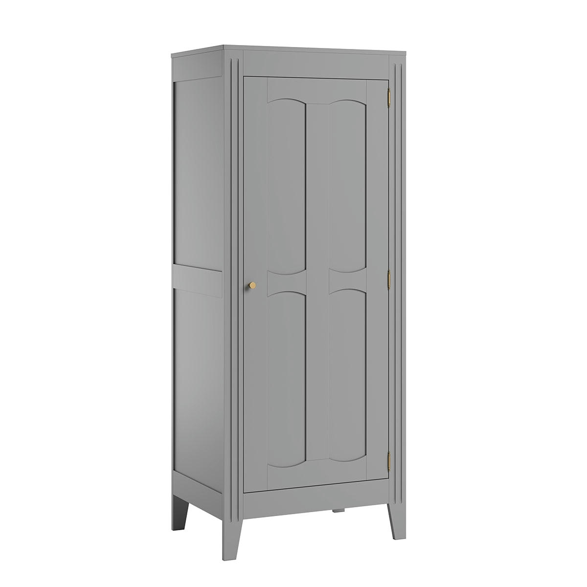 MILENNE - Armoire 1 porte gris