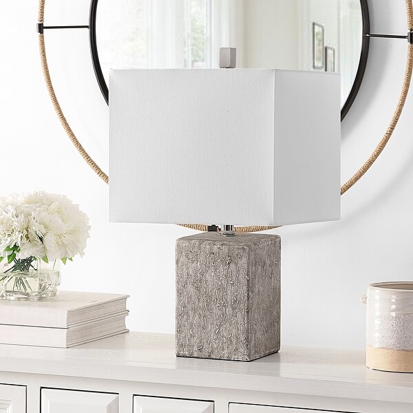 SAFAVIEH Lighting Jaxon 21-inch Ceramic LED Table Lamp (Set of 2) - 12" W x 12" L x 21" H