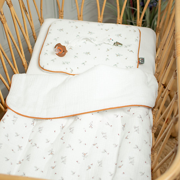 Ensemble coussin et couverture pour berceau et couffin Melody
