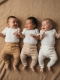 Legginsy z prążkowanej dzianiny 3 pack