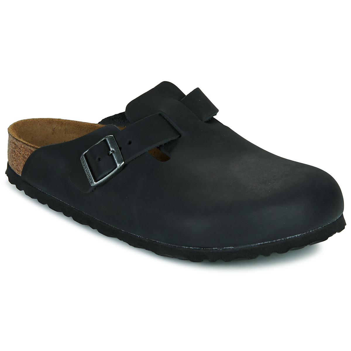 BIRKENSTOCK - Boston - Leather / Oiled /  black / Regular