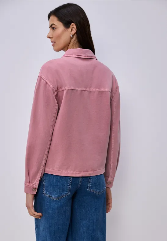 Jeansjacke in pinker Waschung