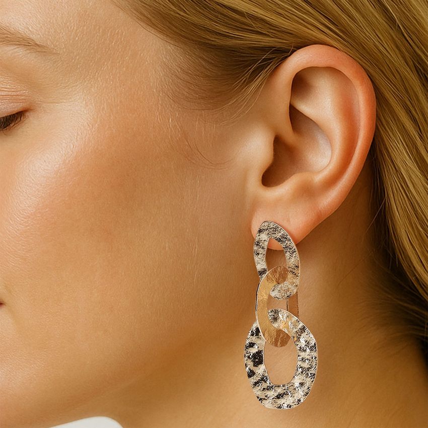 Manfield Goudkleurige statement oorbellen