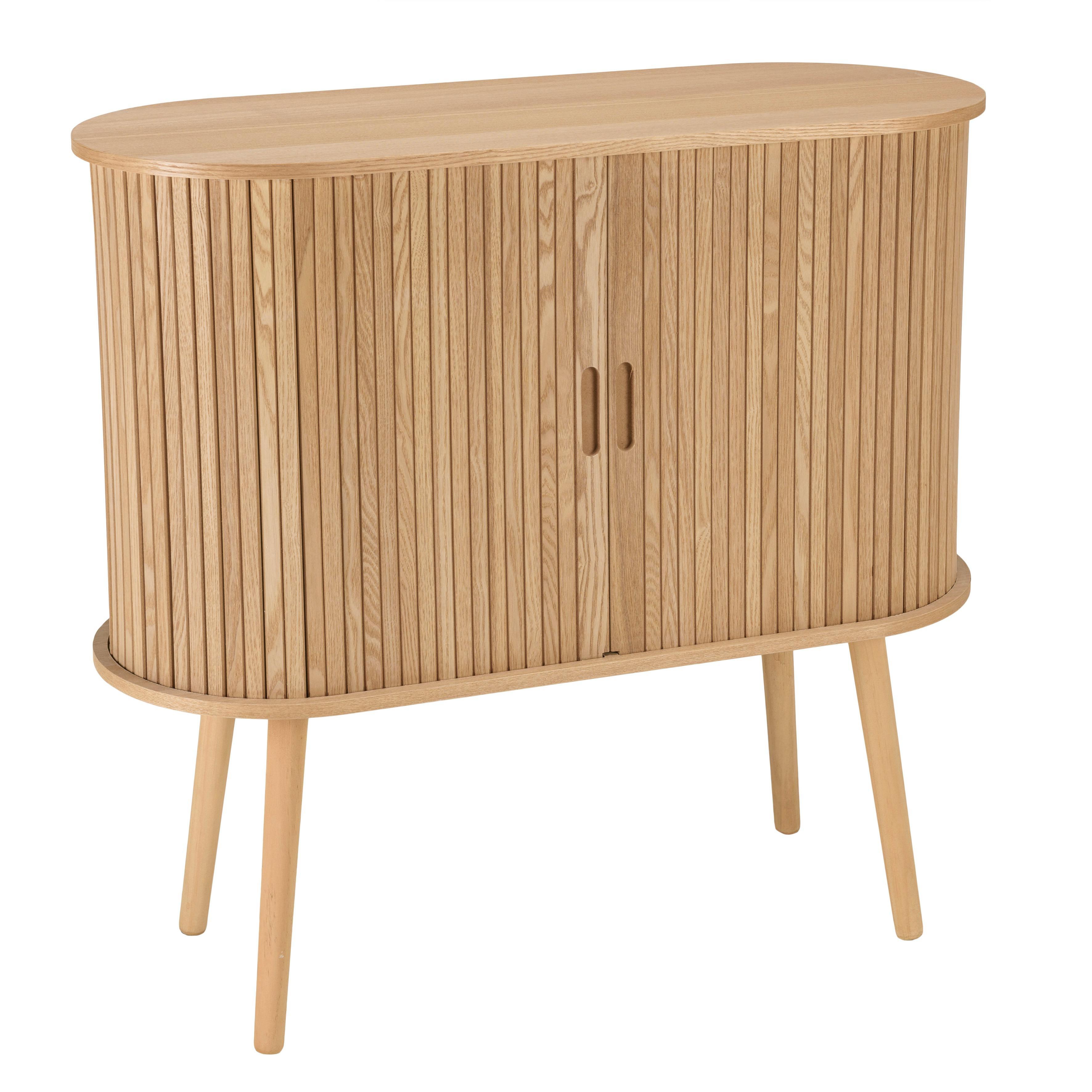 Buffet ovale en bois couleur naturelle CASTILLE