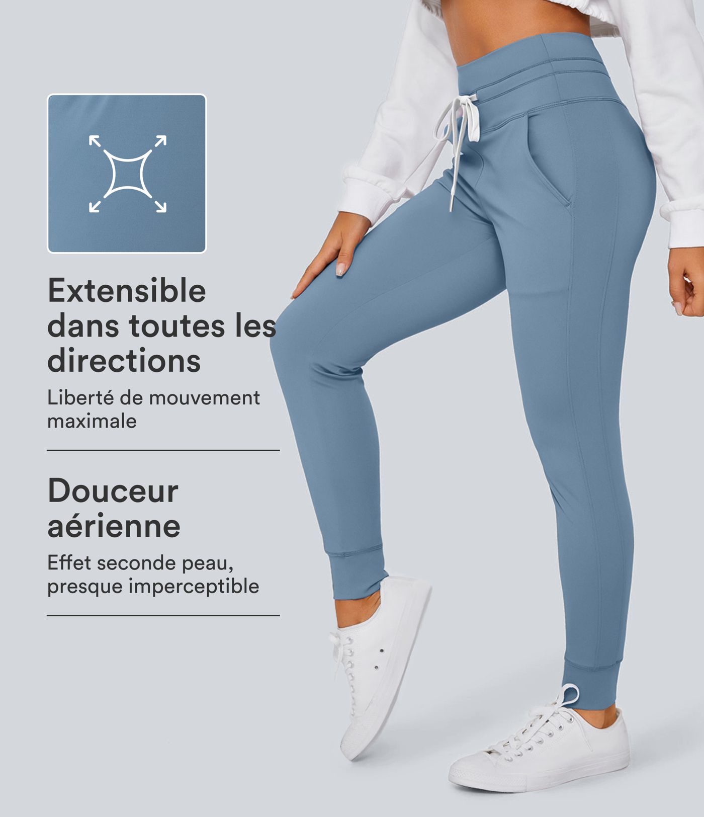 Jogging taille haute Softlyzero™ Plush avec cordon de serrage et poches latérales